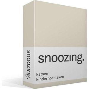 Snoozing Katoen - Kinderhoeslaken - Wiegje - 40x80 cm - Ivoor