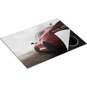 Chefcare Inductie Beschermer Rode Sportwagen Auto - 71x52 cm - Afdekplaat Inductie - Kookplaat Beschermer - Inductie Mat