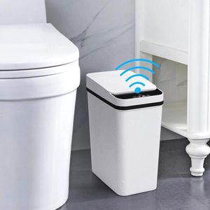 Badkamer Vuilnisbak 12 Liter met Sensortechnologie en Touchless Deksel - Waterdicht voor Kantoor en Badkamer - Geen Ruisfunctie