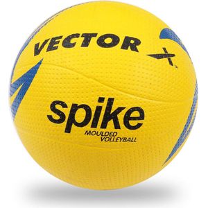 Vector X Spike Volleybal (Geel, Maat: 4) | Materiaal: Rubber | Waterbestendigheid | Gegoten Constructie | Rubberen Bouw