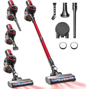 25 kPa 2 modi draadloos ledlamp telescopische buis afneembare accu tot 40 minuten gebruiksduur - Draadloze Stofzuiger