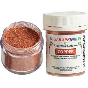 Sugarflair Sugar Sprinkles - Koper - 40g - Gekleurde Suiker - Eetbare Taartdecoratie