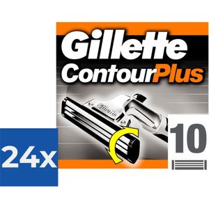 Gillette Contour Plus - 10 stuks - Wegwerpscheermesjes - Voordeelverpakking 24 stuks