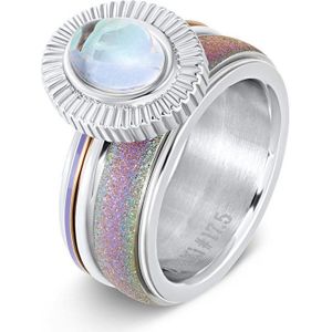 iXXXi Jewelry-Rainbow Glitter-Zilverkleurig-Dames Ring