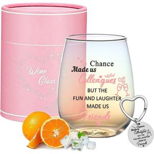 Afscheidscadeau Collega Wijnglazen Cadeau voor Afscheid Collega Baanverandering Nieuwe Baan Veel Succes Gepersonaliseerde Geschenken voor Beste Vrienden Vrouwen Mannen 480 ml Wijnglas