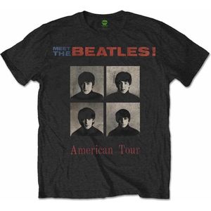 The Beatles - American Tour 1964 Heren T-shirt - M - Zwart
