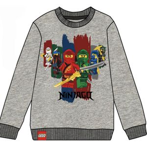 Lego Ninjago Sweatshirt Grijs Katoen Maat 98