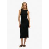Superdry - Jersey midi-jurk met gedraaide achterkant - Dames - Jurken