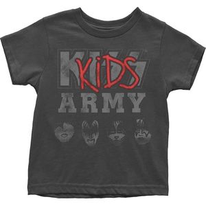 Kiss - Army Kinder T-shirt - 18 maanden - Zwart
