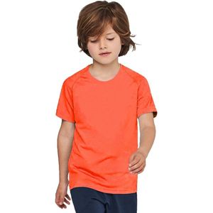 Oranje t-shirt sportshirt voor kinderen - Holland feest kleding - Supporters/fan artikelen - Sportkleding M (8/10)