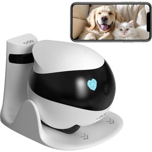 Domecamera WiFi IP-Camera voor Binnenshuis 1080P-Camera's Huisdieren Verplaatsbare Zelfopladende - 2-Weg Audio IR-Nachtzicht Automatische Cruise Toegang Op Afstand SD-Kaartsleuf(EBO-SE)