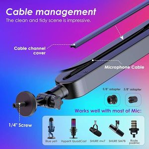 professional microphone arm - QuadCast Boom Arm Stand / microfoonhouder, microphone arm standard adjustable microphone stand