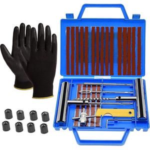 38 stuks bandenreparatieset - reparatiegereedschap voor auto bandenspanning - inclusief 20 strips Bandreparatieset auto
