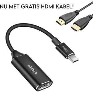 Usb C naar HDMI Adapter - Type-c to HDMI Converter - Inclusief HDMI Kabel