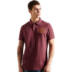 SUPERDRY Superstate Poloshirt Met Korte Mouwen Heren - Russet Brown - S