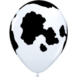 Folat Ballonnen Koeien - 28 cm - Latex Wit/zwart - 25 Stuks