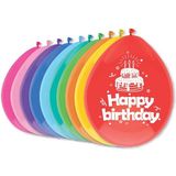 Haza - Ballonnen - Happy Birthday verjaardag feest - 10x stuks