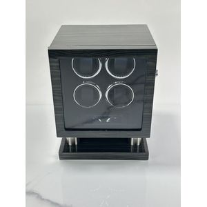 Leader Luxe Watchwinder voor 4 horloges - Met interieurverlichting - LCD Touch screen - Horloge opwinder - horloge box - groen zwart