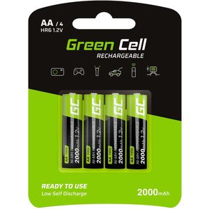 4x batterijen AA HR6 2000mAh.