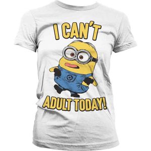 Minions Dames Tshirt -S- I Can't Adult Today Wit