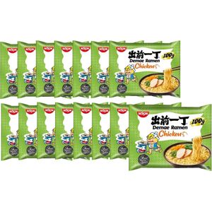 Nissin Multipak Ramen Instant Noodles Noedels Demae Chicken (15 x 100 Gram)