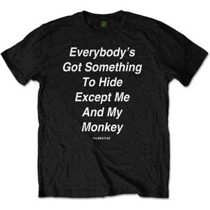 The Beatles - Me And My Monkey Heren T-shirt - M - Zwart