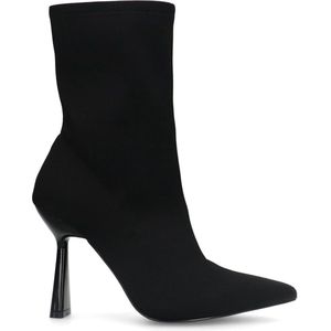 Sacha - Dames - Zwarte sock boots met trechterhak - Maat 36