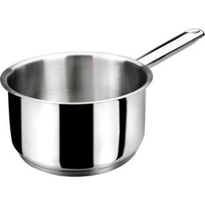 Lacor 32214 - Rechte Steelpan 14 Basic - 14 cm - Zilver - Geschikt voor alle soorten fornuizen - Roestvrij staal