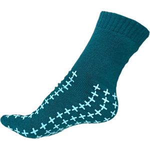 Antislip sokken - maat 35-38 - Groen - voor dames en heren - Ziekenhuis sokken