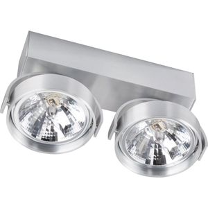 Modern Opbouwarmatuur Aluminium - 2x G53 Max. 50W - Incl. Osram Trafo en afdekplaat