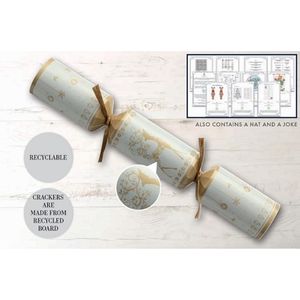 Tom smith Christmas Crackers 50st Cream and Gold Tree Woodland 12 inch