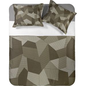 Y-NOT Aurora Coffee - Dekbedovertrek - 100% Gekamde Katoensatijn - 1 Persoons - 140x200/220 - Bruin