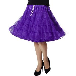 Wilbers & Wilbers - Petticoat Swing Luxe Paars - Paars - One Size - Carnavalskleding - Verkleedkleding