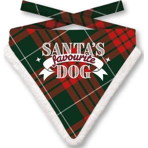 Plenty Gifts Kerst Honden Bandana - Rood/Groen - 18.5 x 22.5 cm