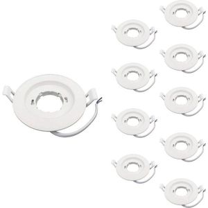 GX53 LED ronde inbouwspot ondersteuning WIT (pak van 10) - Kunststof - Pack de 10 - SILUMEN