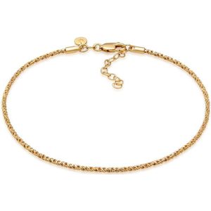 Elli PREMIUM Dames Enkelbanden dames koord ketting 925 sterling zilver verguld zomer