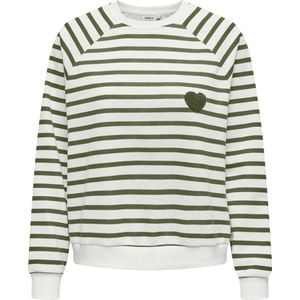 Only Judy Stripe Heart Sweater Dames