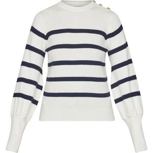 SisterS point Trui Hani Stripe1 17554 Cream/midnight Dames Maat - S