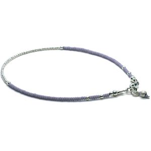 Enkelbandjes 925 sterling zilver Lila 1.5mm