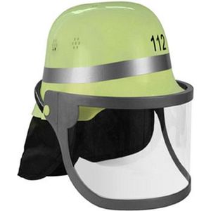 Groene brandweer helm