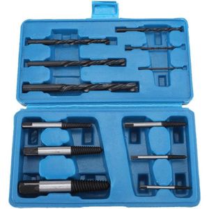 12 Stalen Schroef Extractoren en Boor Bits Set - Gebroken Bouten Verwijderen Gereedschap .