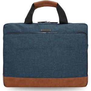 DAVIDTS Laptop Tas 15,6"" Navy - Aktetas Donkerblauw - Laptoptas Veel Vakken - Stevige werktas