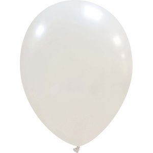Latex ballonnen 33cm 100 stuks Wit Metallic GT120M/54