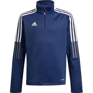 adidas - Tiro 21 Warm Top Youth - Voetbaltrui Kinderen - 128 - Blauw