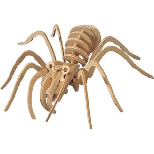 Houten dieren 3D puzzel tarantula spin - Speelgoed bouwpakket 23 x 18,5 x 0,3 cm.