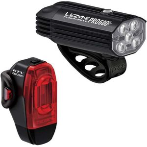 Lezyne Fusion Drive Pro 600 + KTC Drive Pro+ - Fietsverlichting set - Fietslicht voor en achter - Oplaadbaar - Waterdicht - 600 lumen - Zwart