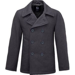 Brandit Pea Coat Uniformjas antraciet XXL - Wol - Basics, Street wear