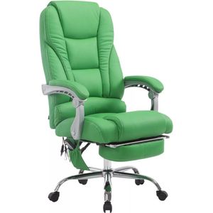 In And OutdoorMatch Bureaustoel Zico - Massagefunctie - Groen - Kunstleer - Ergonomische bureaustoel - Op wielen - Voor volwassenen - In hoogte verstelbaar