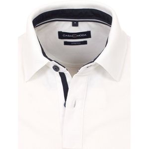 Casa Moda Polo Shirt Comfort Fit Effen Stretch Wit 4470 - L