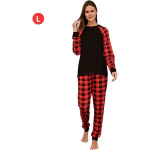 Kerstpyjama - Kerst Pyjama - Christmas - Dames - Vrouwen - Volwassenen - Set - Broek - Shirt - Zwart - Maat L